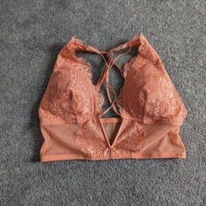 La Senza Orange lace bralette bustier bra Small Medium